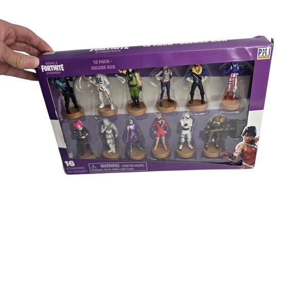 Fortnite Series 3 Deluxe  set of 12 Ink stampers Figures P.M.I New Box Damage - Picture 1 of 16